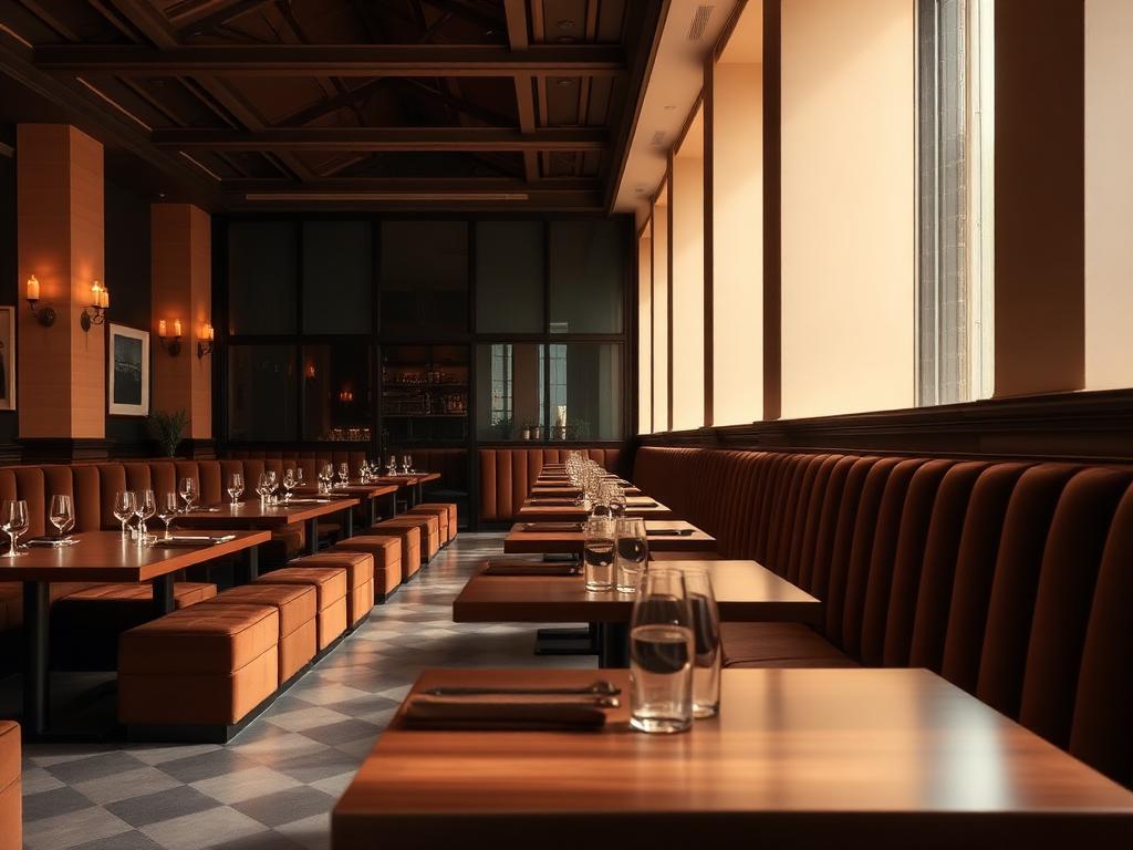 Allestimento sala ristorante — 28 sedute